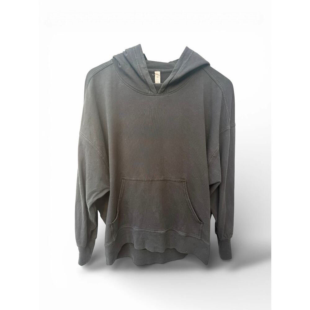 Lululemon Pullover Hoodie Black Faded Minimalist Sweatshirt Womens S
